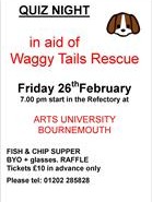 Dog Charity Waggy Tails Rescue Dorset is holding a Quiz Night! …