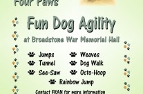 Four Paws, Fun Dog Agility Classes. New Classes starting at Broadstone War Memorial Hall …